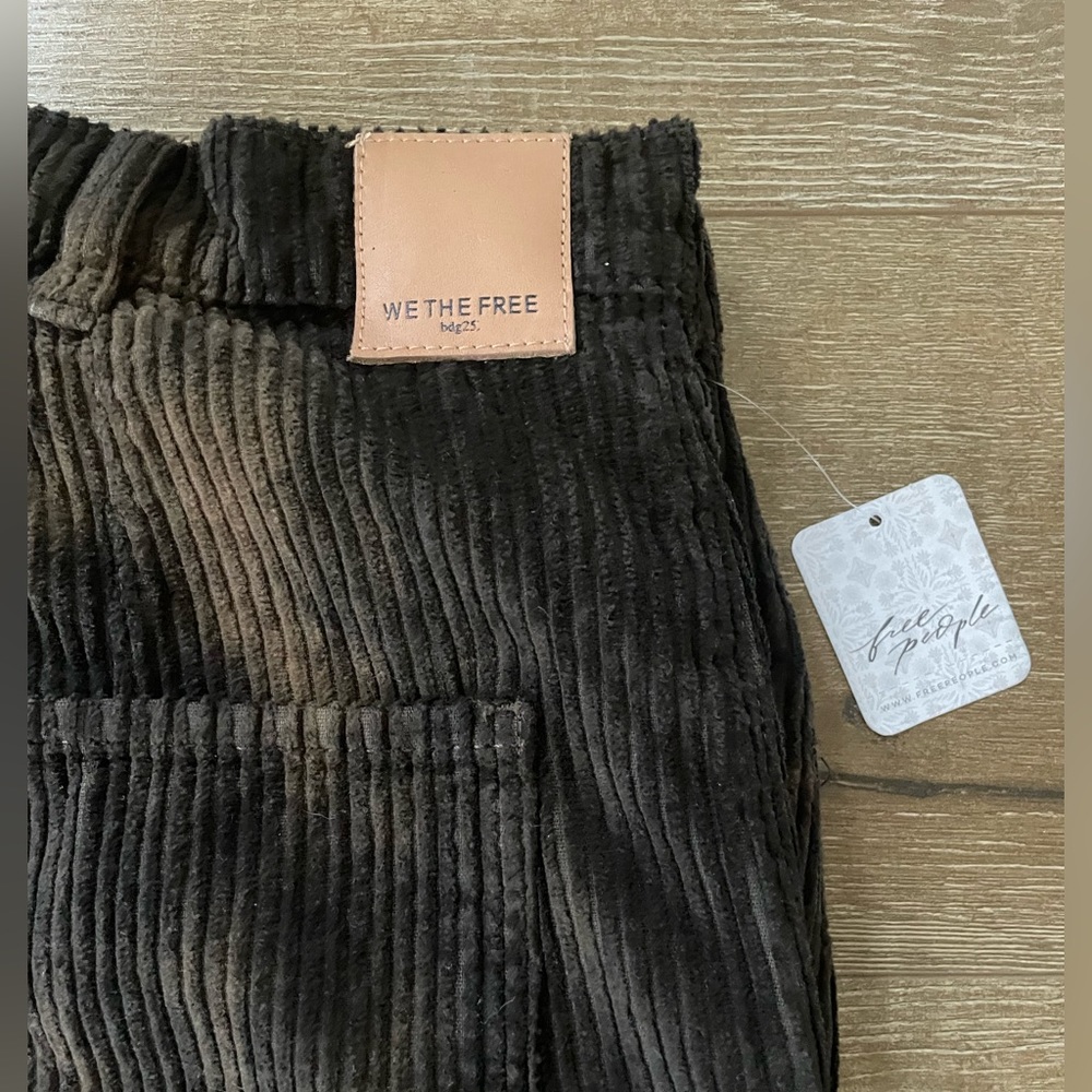 Free People We The Free, wide leg brown corduroy pants size 30